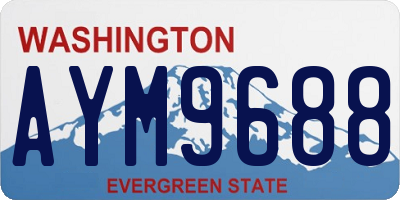 WA license plate AYM9688