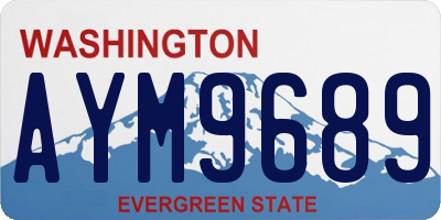 WA license plate AYM9689