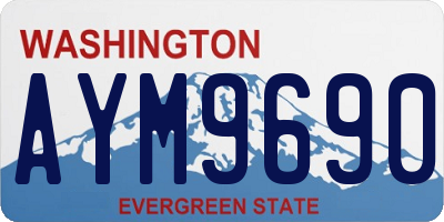 WA license plate AYM9690