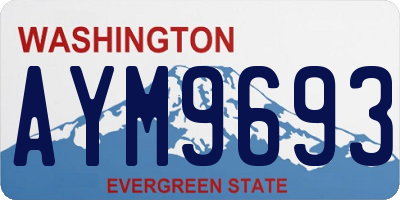 WA license plate AYM9693