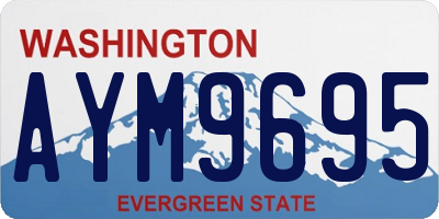 WA license plate AYM9695