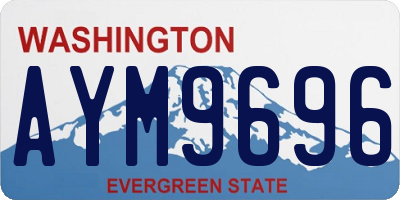WA license plate AYM9696