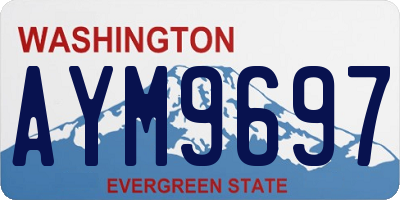 WA license plate AYM9697