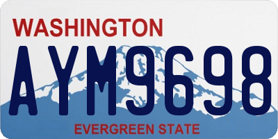 WA license plate AYM9698