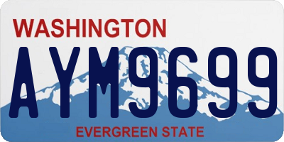 WA license plate AYM9699