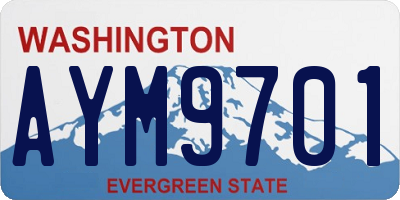 WA license plate AYM9701