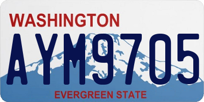 WA license plate AYM9705