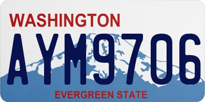 WA license plate AYM9706
