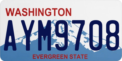 WA license plate AYM9708