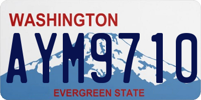 WA license plate AYM9710