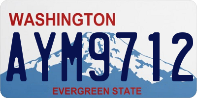 WA license plate AYM9712
