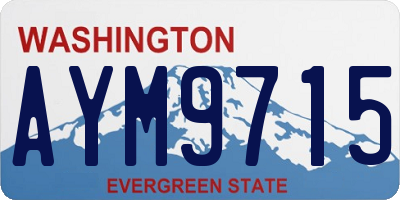 WA license plate AYM9715