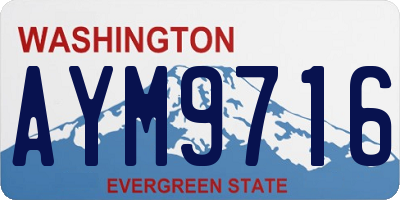 WA license plate AYM9716