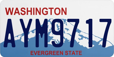 WA license plate AYM9717