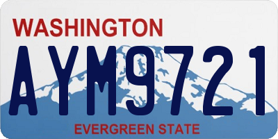 WA license plate AYM9721