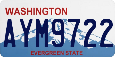 WA license plate AYM9722