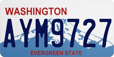 WA license plate AYM9727