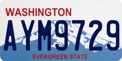 WA license plate AYM9729