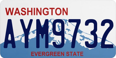 WA license plate AYM9732