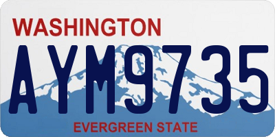 WA license plate AYM9735