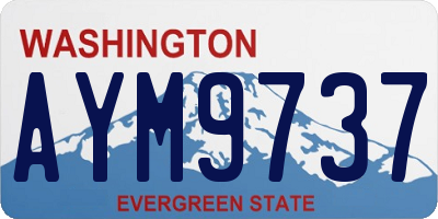WA license plate AYM9737
