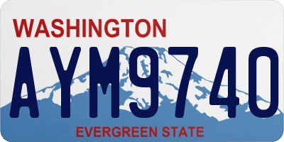 WA license plate AYM9740