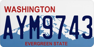 WA license plate AYM9743