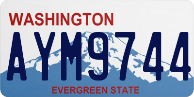 WA license plate AYM9744