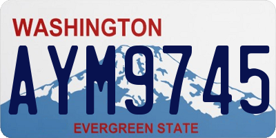 WA license plate AYM9745