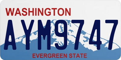 WA license plate AYM9747