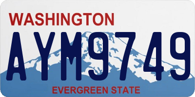 WA license plate AYM9749
