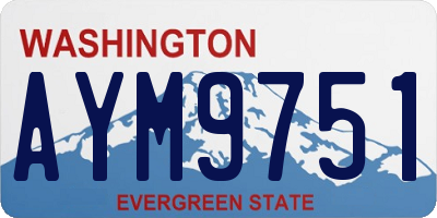 WA license plate AYM9751
