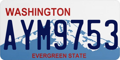 WA license plate AYM9753