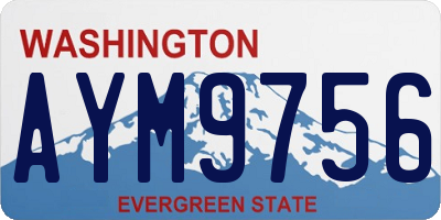 WA license plate AYM9756