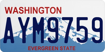 WA license plate AYM9759
