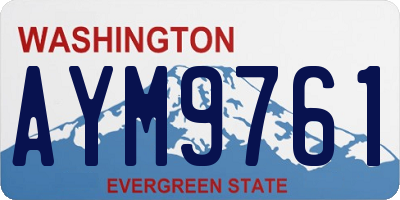 WA license plate AYM9761