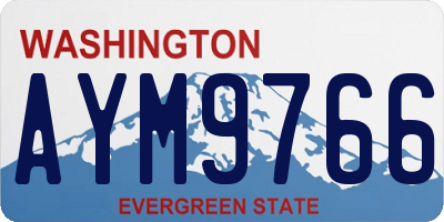 WA license plate AYM9766