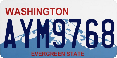 WA license plate AYM9768