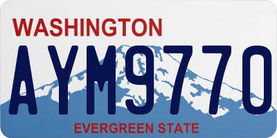 WA license plate AYM9770
