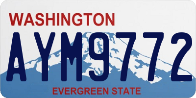 WA license plate AYM9772