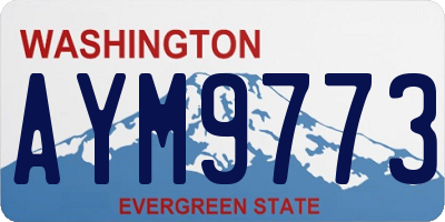 WA license plate AYM9773