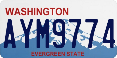 WA license plate AYM9774