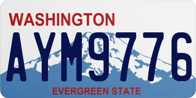 WA license plate AYM9776