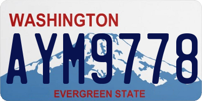 WA license plate AYM9778