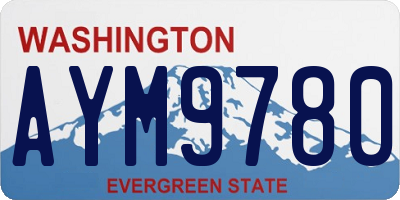 WA license plate AYM9780