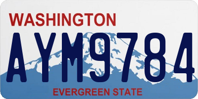 WA license plate AYM9784