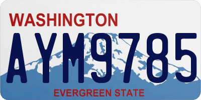WA license plate AYM9785