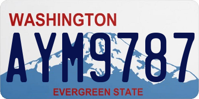 WA license plate AYM9787