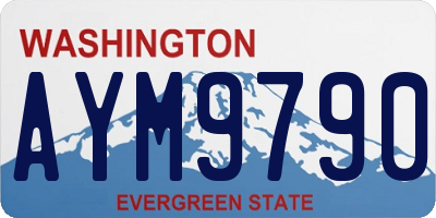 WA license plate AYM9790