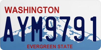 WA license plate AYM9791